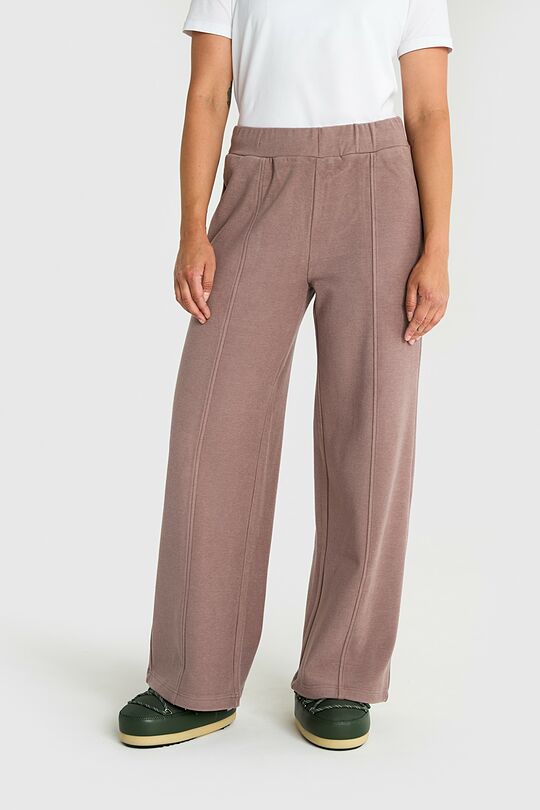 Plačios veliūro kelnės 2 | ŠVIESIAI RUDA | Audimas