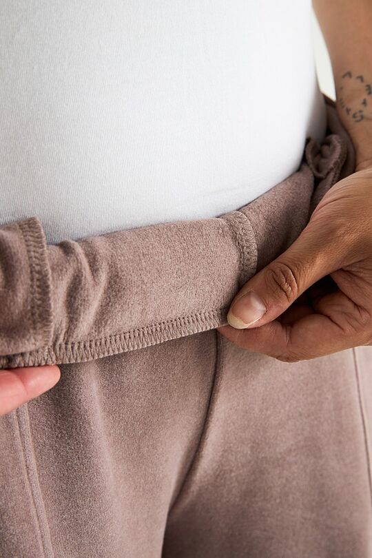 Plačios veliūro kelnės 6 | ŠVIESIAI RUDA | Audimas