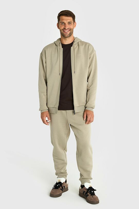 Atsegamas medvilninis džemperis šiauštu vidumi 6 | KREMINĖ | Audimas