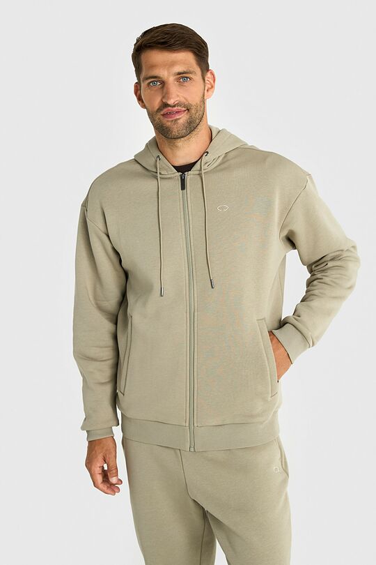 Atsegamas medvilninis džemperis šiauštu vidumi 1 | KREMINĖ | Audimas