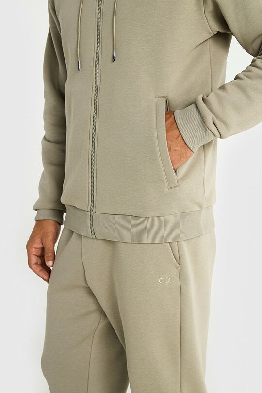 Atsegamas medvilninis džemperis šiauštu vidumi 4 | KREMINĖ | Audimas