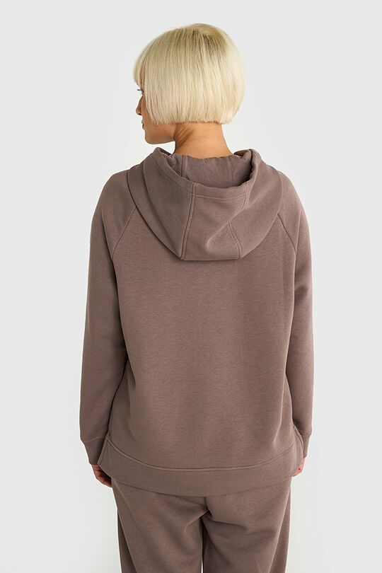 Medvilninis džemperis šiauštu vidumi 2 | ŠVIESIAI RUDA | Audimas