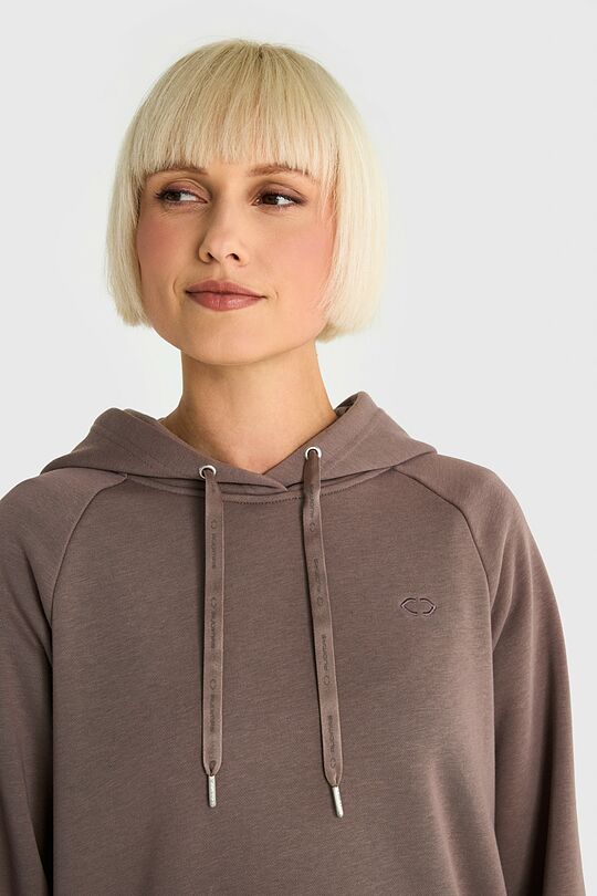 Medvilninis džemperis šiauštu vidumi 3 | ŠVIESIAI RUDA | Audimas