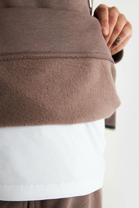 Medvilninis džemperis šiauštu vidumi 5 | ŠVIESIAI RUDA | Audimas