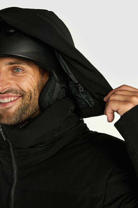 Universali pūkinė slidinėjimo striukė su membrana 9 | JUODA | Audimas