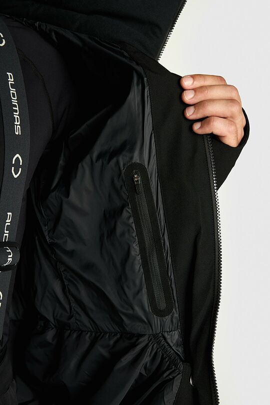 Universali pūkinė slidinėjimo striukė su membrana 12 | JUODA | Audimas