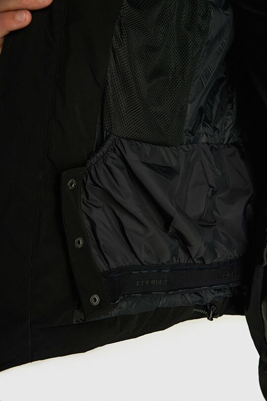 Universali pūkinė slidinėjimo striukė su membrana 13 | JUODA | Audimas