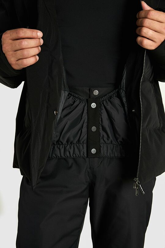 Universali pūkinė slidinėjimo striukė su membrana 14 | JUODA | Audimas