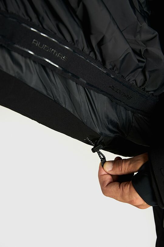 Universali pūkinė slidinėjimo striukė su membrana 15 | JUODA | Audimas