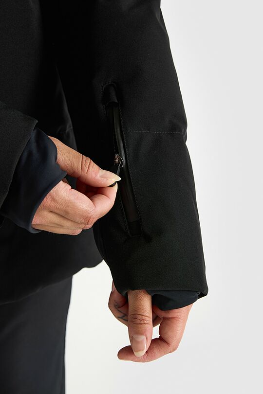 Universali pūkinė slidinėjimo striukė su membrana 7 | JUODA | Audimas