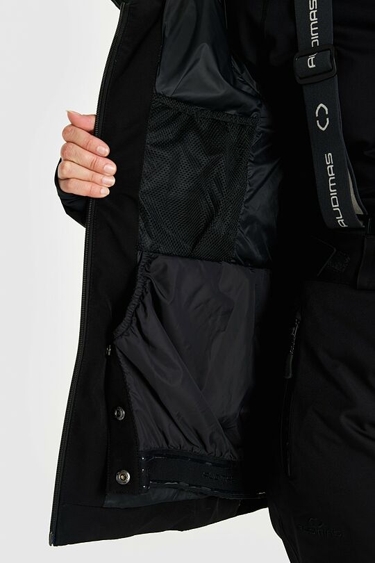 Universali pūkinė slidinėjimo striukė su membrana 10 | JUODA | Audimas