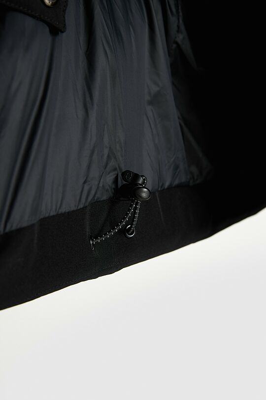 Universali pūkinė slidinėjimo striukė su membrana 12 | JUODA | Audimas