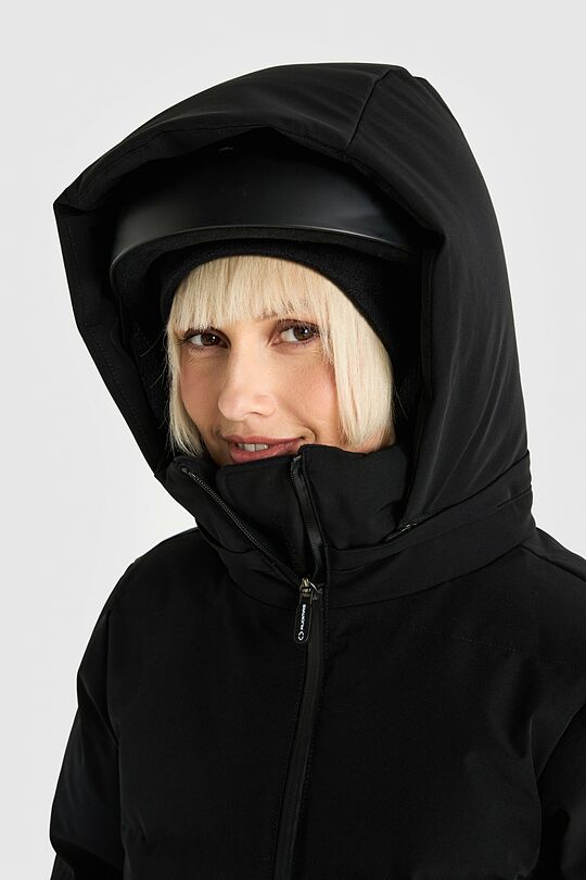 Universali pūkinė slidinėjimo striukė su membrana 13 | JUODA | Audimas