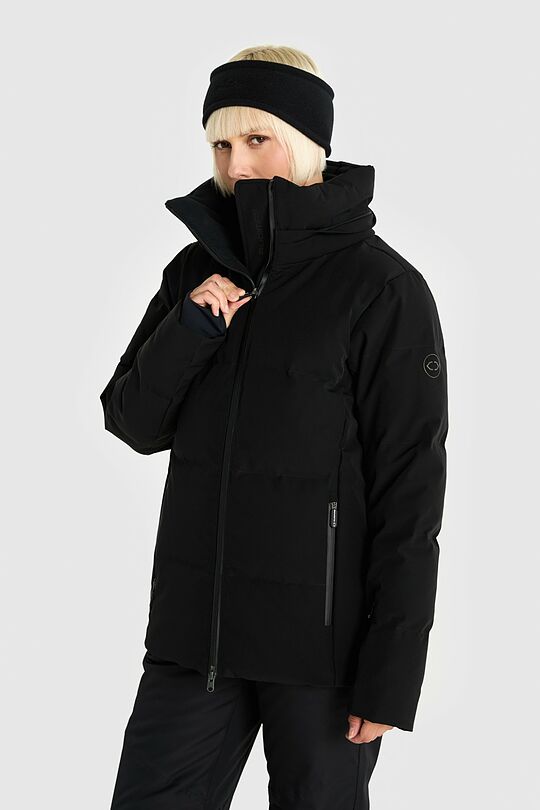 Universali pūkinė slidinėjimo striukė su membrana 14 | JUODA | Audimas