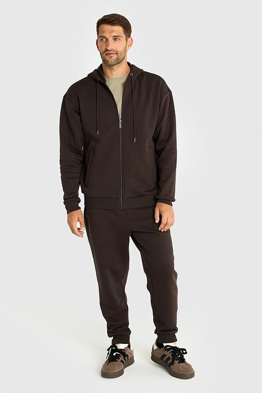 Atsegamas medvilninis džemperis šiauštu vidumi 6 | RUDA | Audimas