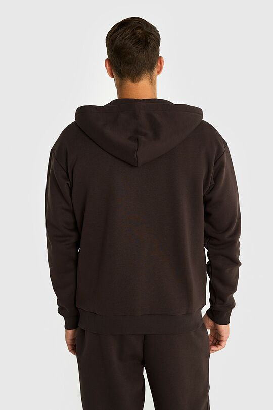 Atsegamas medvilninis džemperis šiauštu vidumi 2 | RUDA | Audimas