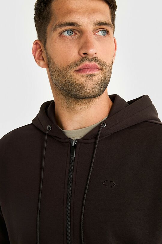 Atsegamas medvilninis džemperis šiauštu vidumi 3 | RUDA | Audimas