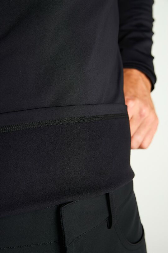 Sintetiniai marškinėliai šiauštu vidumi 4 | JUODA | Audimas