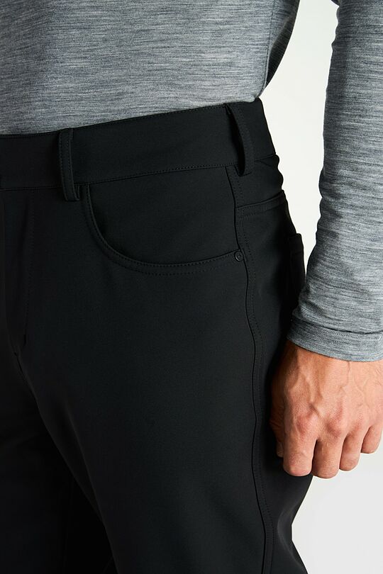 Softshell medžiagos kelnės 3 | JUODA | Audimas