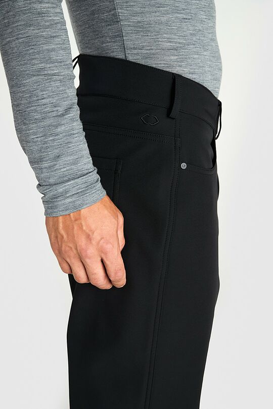 Softshell medžiagos kelnės 7 | JUODA | Audimas