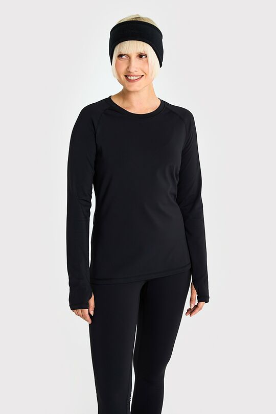 Sintetiniai marškinėliai šiauštu vidumi 1 | JUODA | Audimas