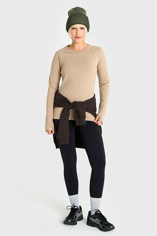 Sintetiniai marškinėliai šiauštu vidumi 4 | KREMINĖ | Audimas