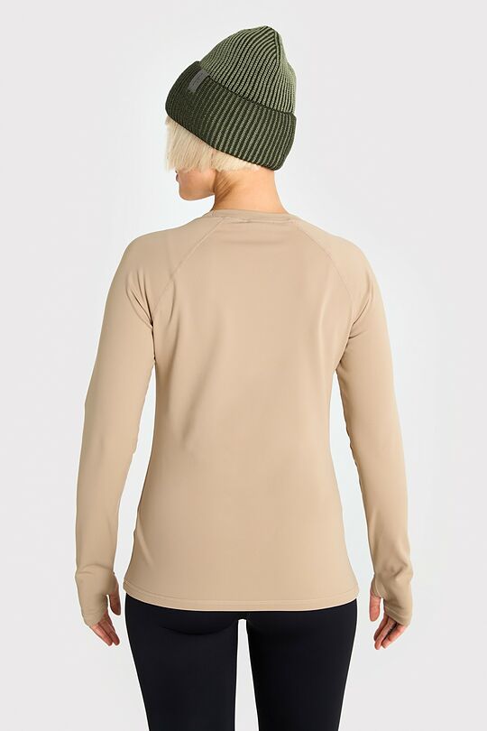 Sintetiniai marškinėliai šiauštu vidumi 2 | KREMINĖ | Audimas