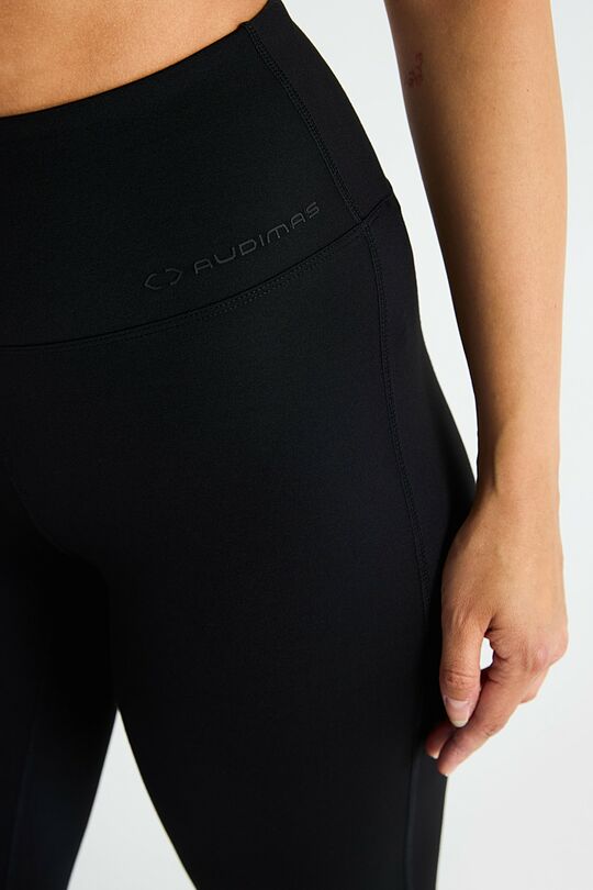 Platėjančios sportinės tamprės 4 | JUODA | Audimas