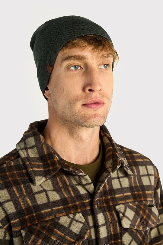 Megzta merino vilnos kepurė 2 | ŽALIA | Audimas