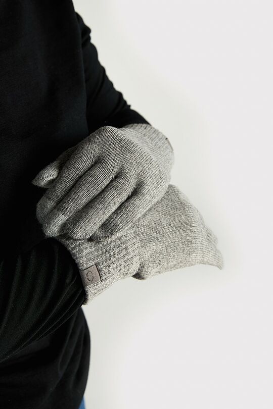 Merino vilnos pirštinės su ekrano lietimo funkcija 5 | PILKA | Audimas