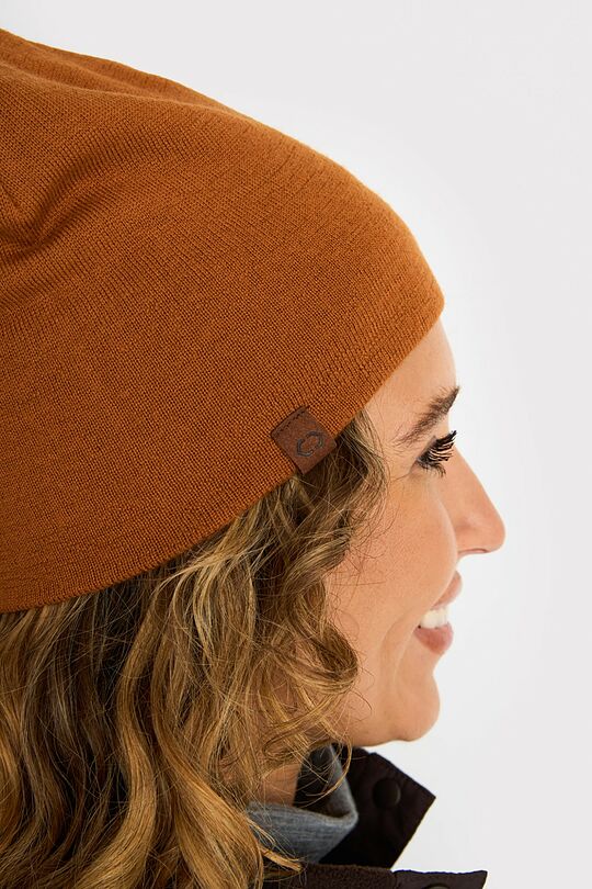 Megzta merino vilnos kepurė 5 | ORANŽINĖ | Audimas