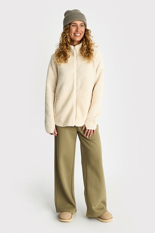 Atsegamas sherpa fliso džemperis 7 | KREMINĖ | Audimas