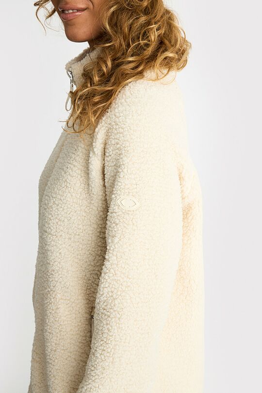 Atsegamas sherpa fliso džemperis 3 | KREMINĖ | Audimas