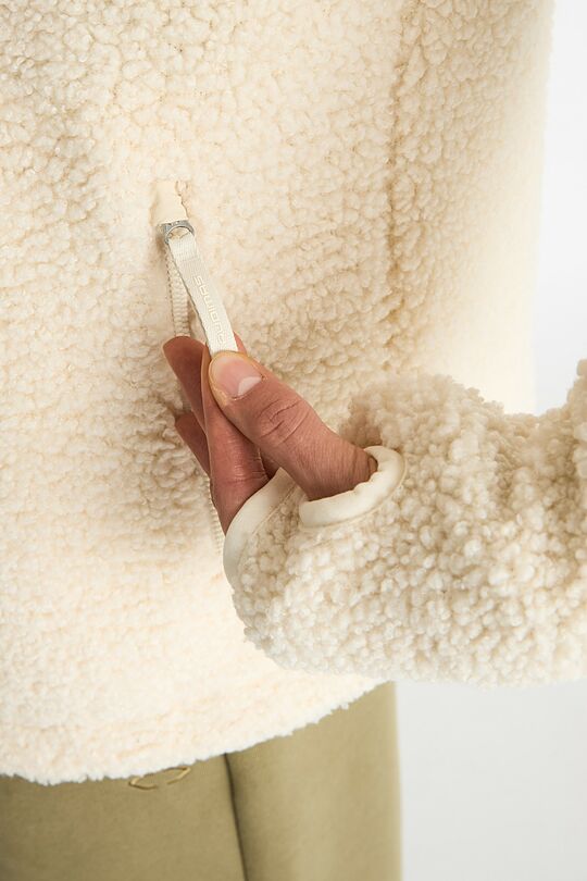 Atsegamas sherpa fliso džemperis 4 | KREMINĖ | Audimas