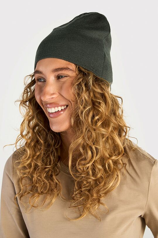 Megzta merino vilnos kepurė 1 | ŽALIA | Audimas