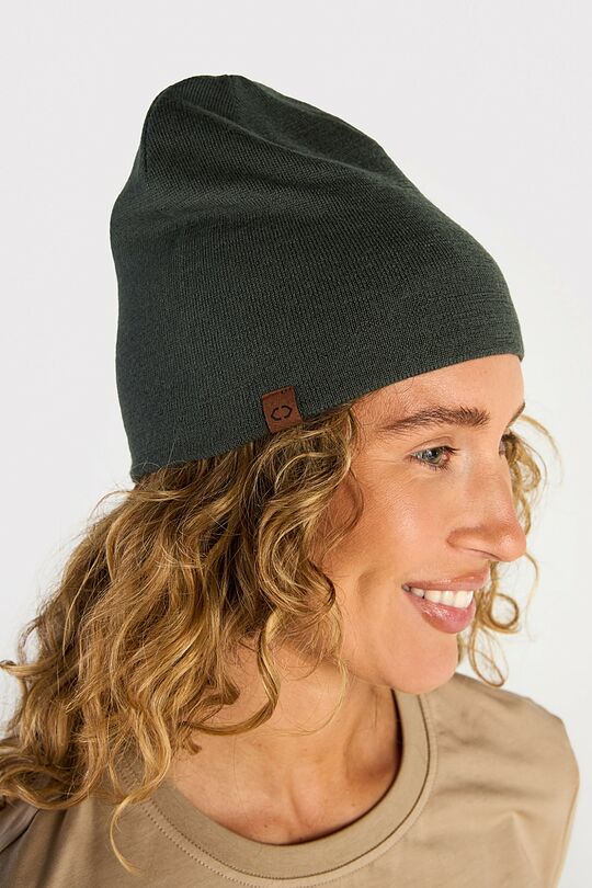 Megzta merino vilnos kepurė 5 | ŽALIA | Audimas