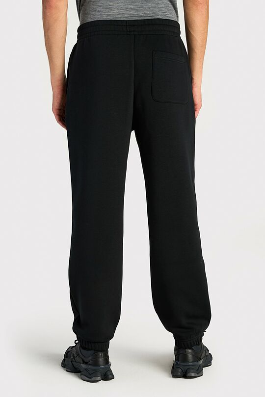 Padidinto silueto medvilninės kelnės šiauštu vidumi 5 | JUODA | Audimas