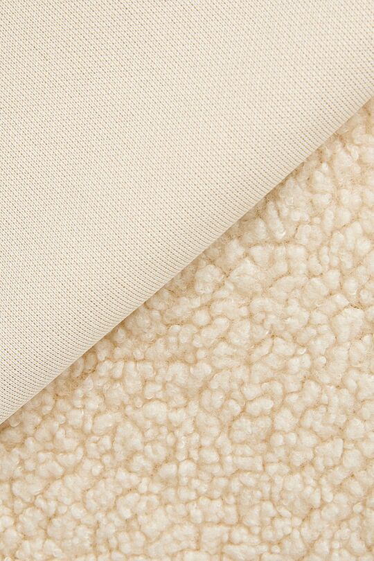 Atsegamas sherpa fliso džemperis 5 | KREMINĖ | Audimas