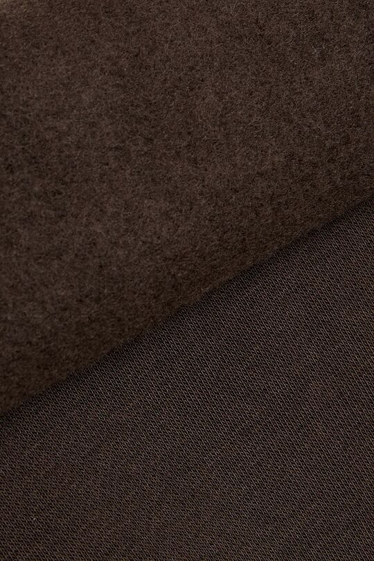 Padidinto silueto medvilninis džemperis šiauštu vidumi 4 | RUDA | Audimas