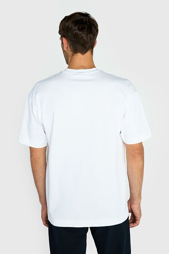 Medvilniniai marškinėliai trumpomis rankovėmis ,,Laimės paukštė" 4 | BALTA | Audimas