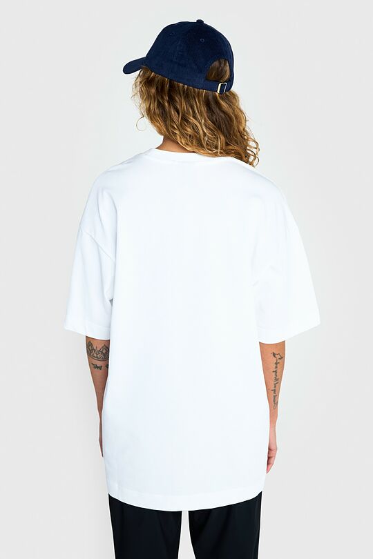 Medvilniniai marškinėliai trumpomis rankovėmis ,,Laimės paukštė" 5 | BALTA | Audimas