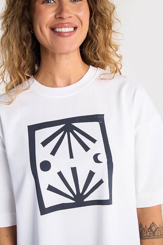 Medvilniniai marškinėliai trumpomis rankovėmis ,,Rytas Vakaras" 5 | BALTA | Audimas