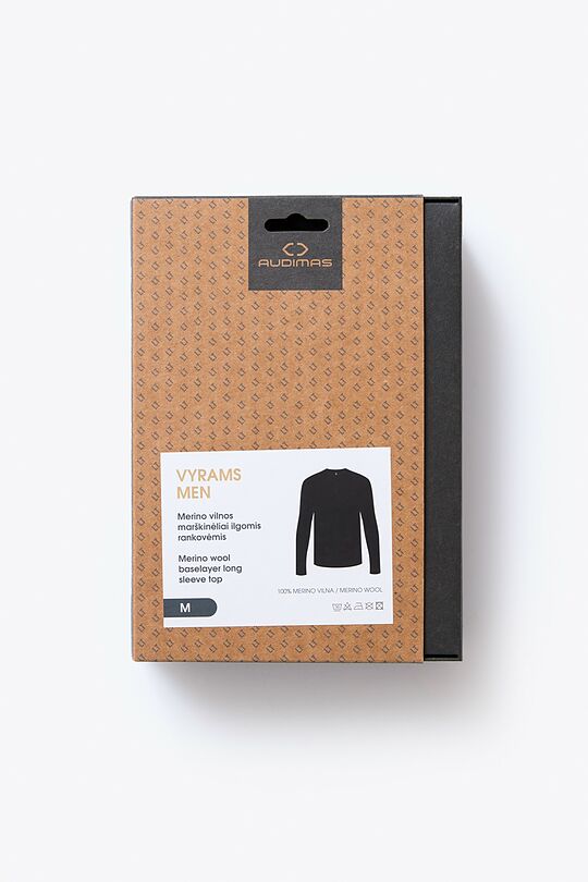 Merino apatinių marškinėlių ir tamprių rinkinys 6 | JUODA | Audimas