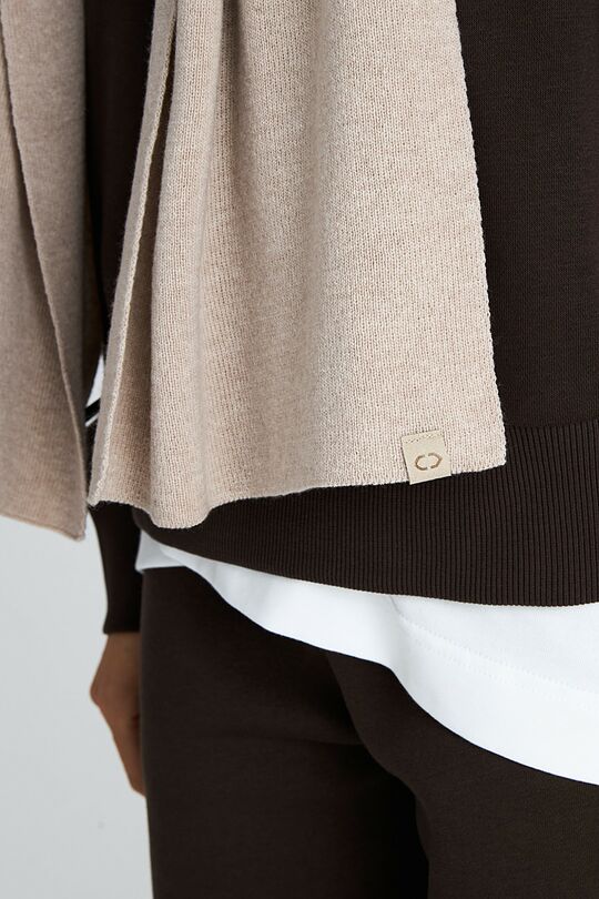 Megztas merino vilnos kepurės ir šaliko rinkinys 3 | KREMINĖ | Audimas