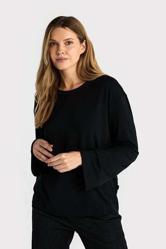 Palaidinė su lajocelio pluoštu 1 | JUODA | Audimas