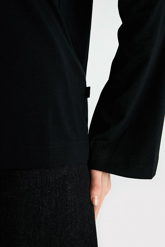 Palaidinė su lajocelio pluoštu 3 | JUODA | Audimas