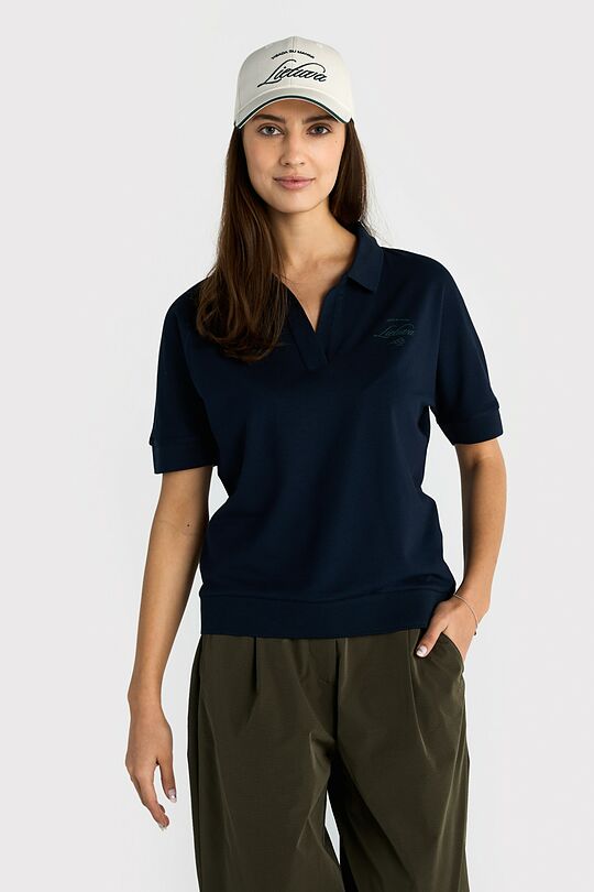 Nacionalinės kolekcijos polo marškinėliai 1 | TAMSIAI MĖLYNA | Audimas