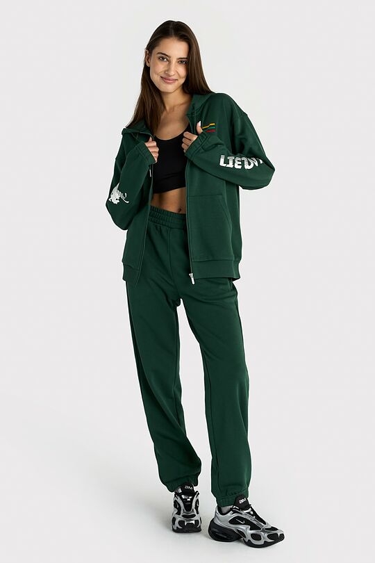 Nacionalinės kolekcijos atsegamas džemperis 6 | ŽALIA | Audimas