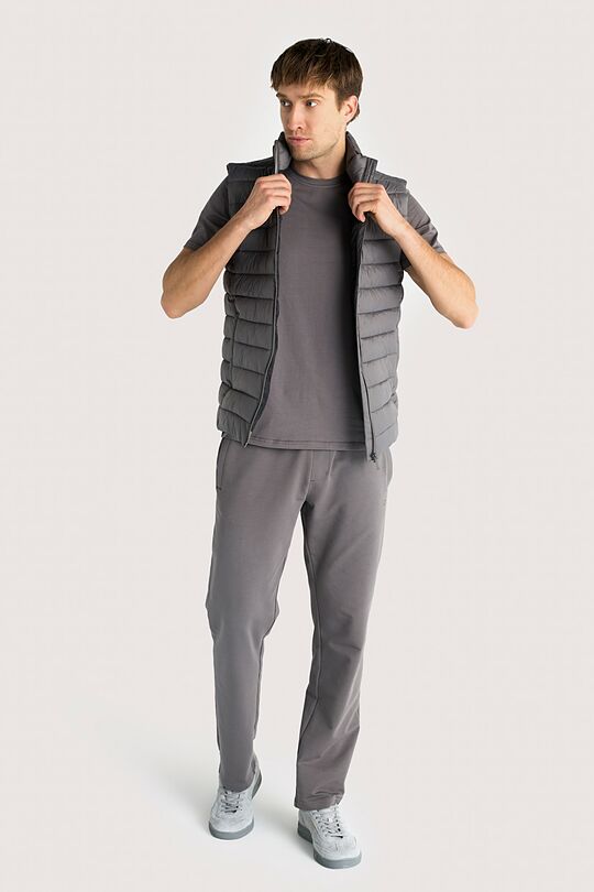 Tiesaus silueto medvilninės kelnės 1 | PILKA | Audimas