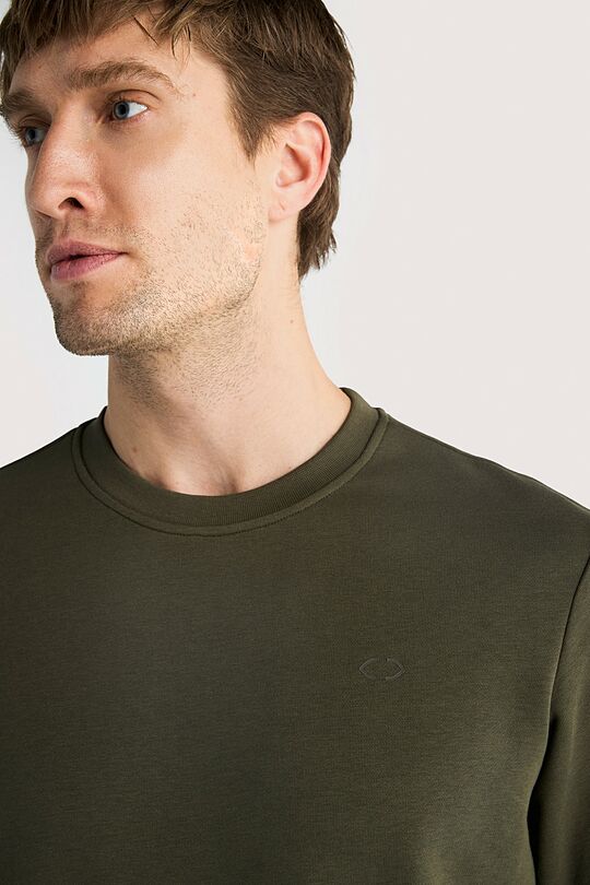 Medvilninis džemperis 3 | TAMSIAI ŽALIA | Audimas